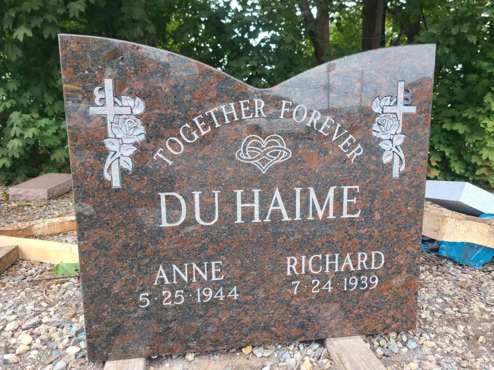 Granite Flat Headstone / Marker hand-carved by Flat Marker Prices in NJ — image 2