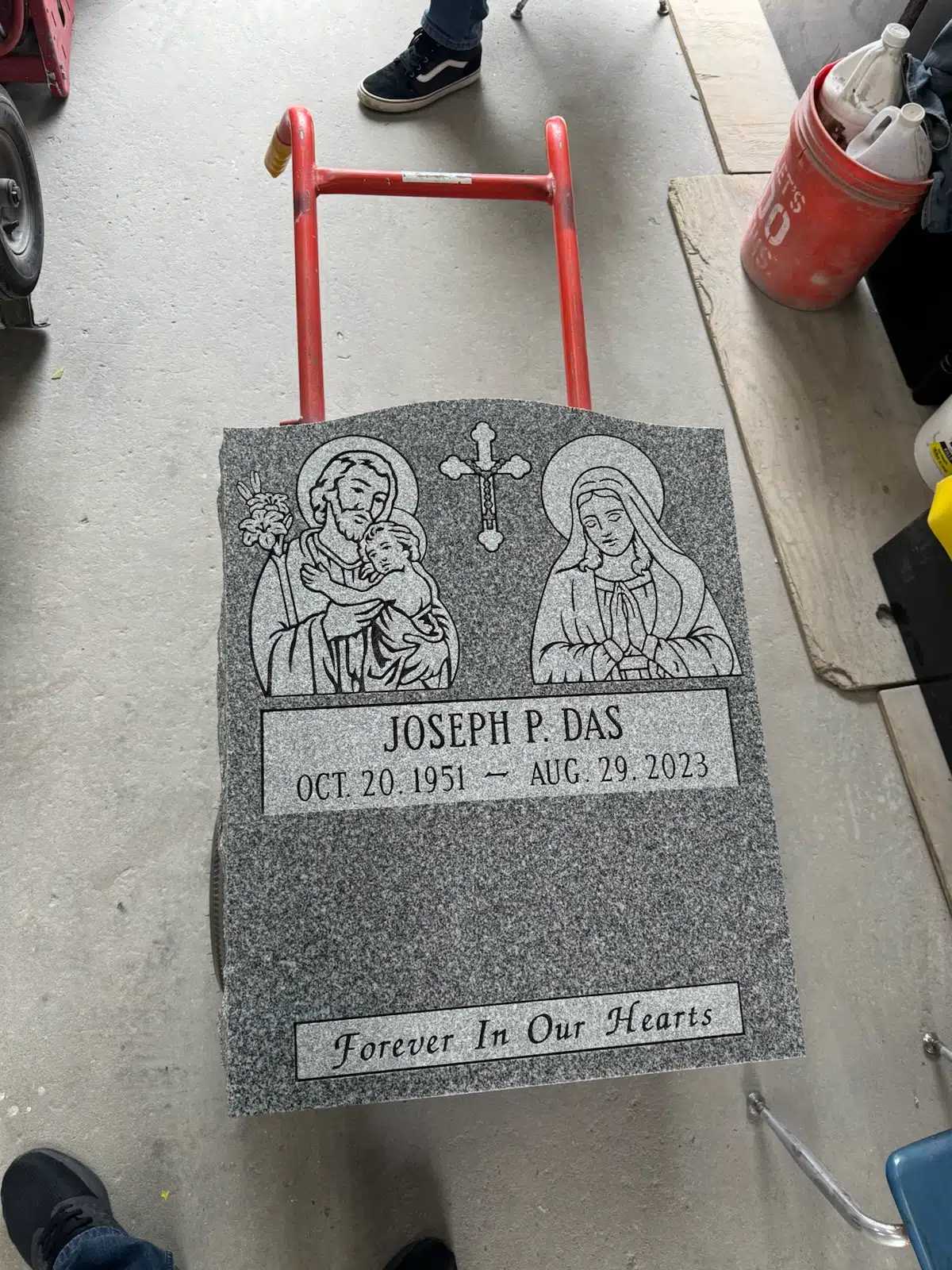 Granite Flat Headstone / Marker hand-carved by Flat Marker Prices in NJ — image 8