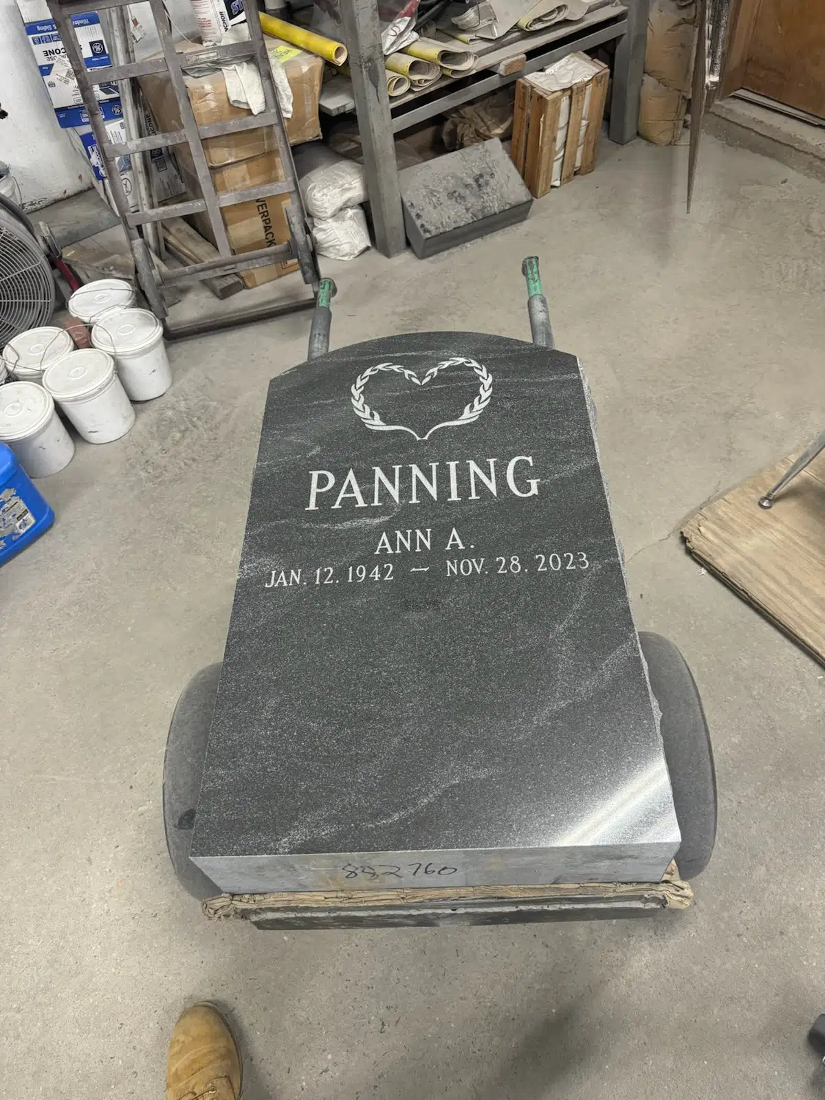 Granite Flat Headstone / Marker hand-carved by Flat Marker Prices in NJ — image 9
